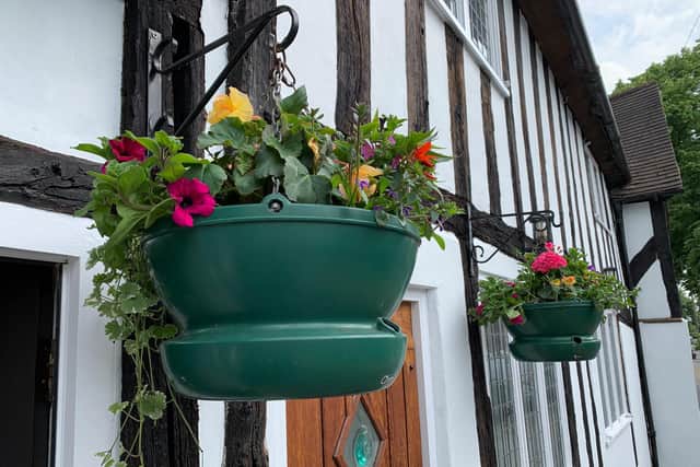 Some of the hanging baskets. Photo supplied