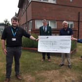Left to right back row: Andrew Burlace and Martin Bayley from Leamington and County Golf Club. Front row: Jake Barlow and Eileen Rock from the South Warwickshire NHS Foundation Trust. Photo supplied