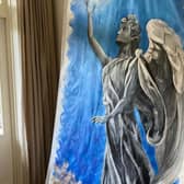 Panel from the artistic tribute to Joy Barry by her daughter Julanne.