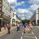 The Parade in Leamington has been pedestrianised while social distancing measures remain in place.