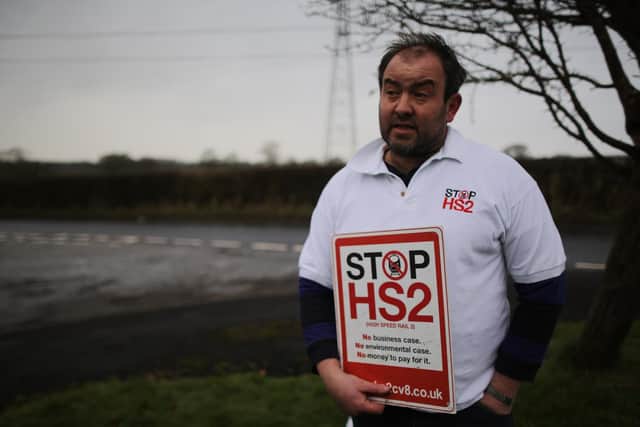 Joe Rukin of the Stop HS2 campaign. Photo courtesy of Getty Images.