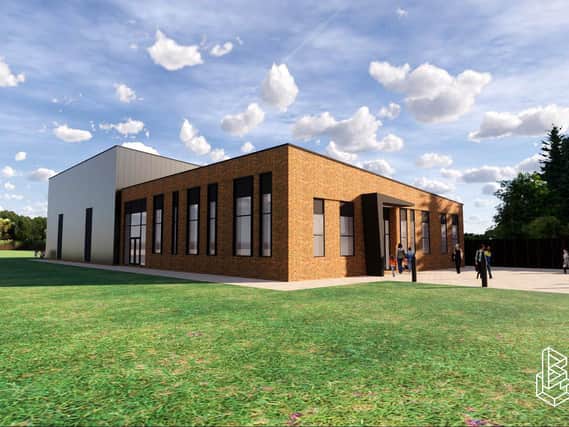 Visual of the planned new Whitnash Civic Centre and Library provided by construction consultancy Bailey Garner.