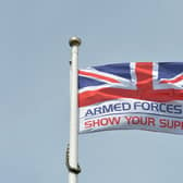 Flags were raised yesterday (Monday) ahead of Armed Forces Day.