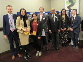 Sixth form pupils and their teachers attended at lunch hosted by Warwick Rotary Club. Photo supplied