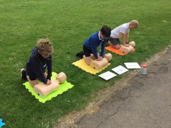 Pupils were taught how to deal with everything covering burns, bleeding, CPR and choking in the first aid workshop