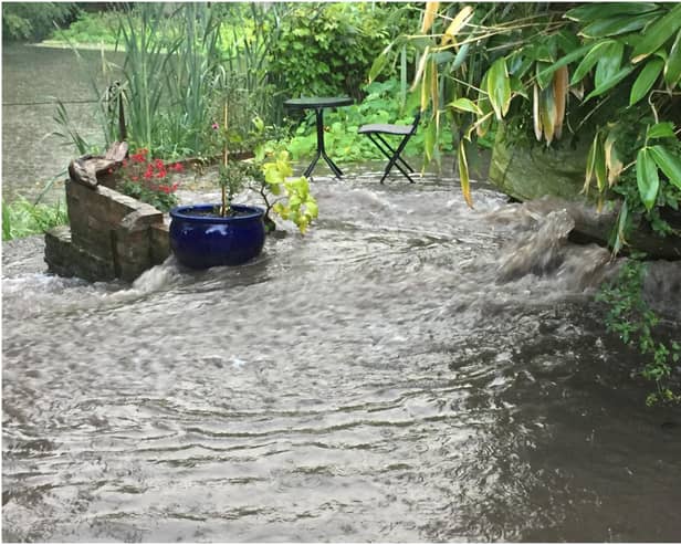 Raw sewage regularly bursts from a drain into a Warwick couple's garden and into the River Avon. Photo by Ben Thompson