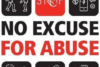No Excuse for Abuse campaign logo.