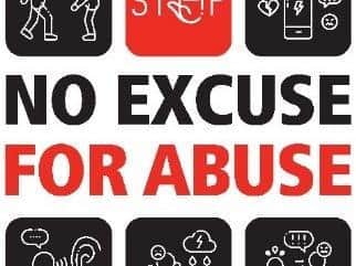 No Excuse for Abuse campaign logo.