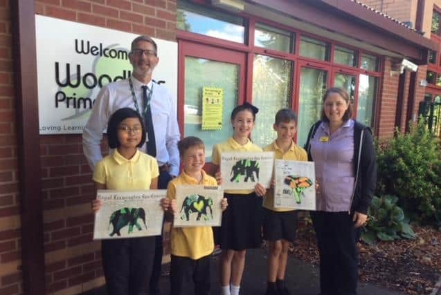 The artwork was created by pupils at Woodloes Primary School. Photo supplied