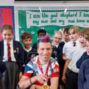 Multi Gold Medal-winning Paralympian, David Smith MBE, dropped in on pupils and teachers at St Joseph’s Catholic Primary School in Whitnash a few days ago.