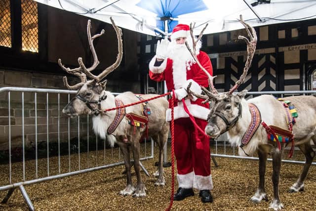 Father Christmas will be at the Lord Leycester Hospital with his reindeer for the Victorian Evening. Photo by S Miners Photos