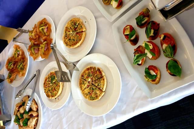 Some of the dishes at Courses restaurant at Rugby College