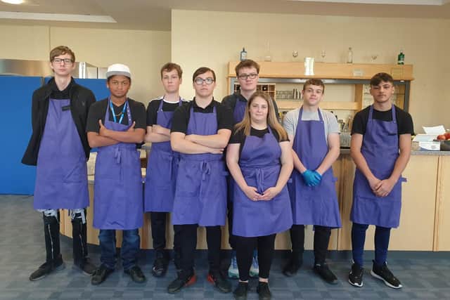 Students at the event at Courses restaurant at Rugby College