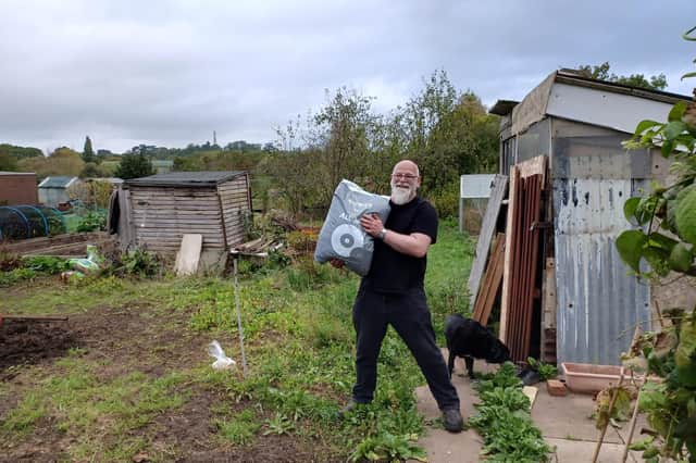 Gardeners at St Mary's Allotments, like Jim pictured here, have benefited from leftover compost found during a drugs raid in Leamington.