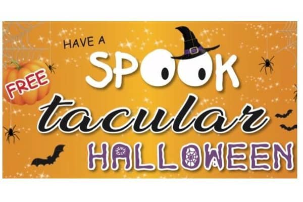 Scores of excited children and families are loving taking part in a super-spooky Halloween spine-tingler in Lutterworth town centre.