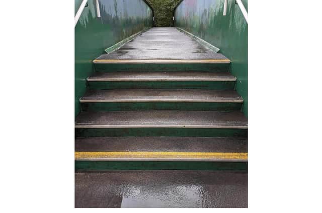 How the footbridge looked after the clean up. Photo supplied