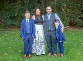 Joe Broad with her husband Dean and sons  Zac and Olly.