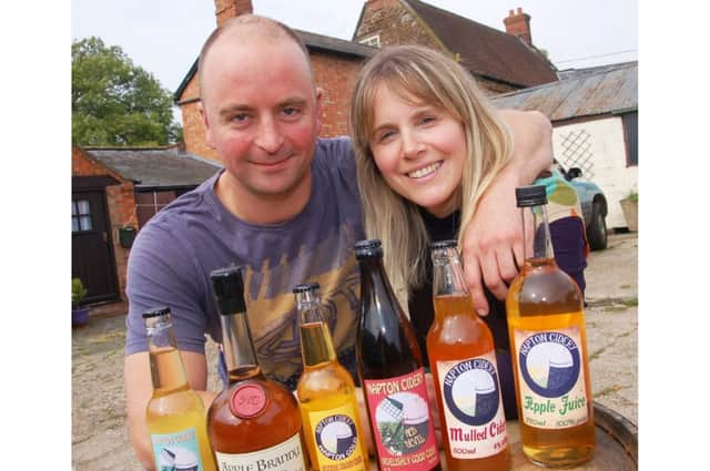 Jolyon and Charlotte Olivier at Napton Cidery. Photo supplied