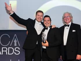 James Reilly and Jonathan Stobart of Accountancy Manager with Garry Carter. Photo supplied