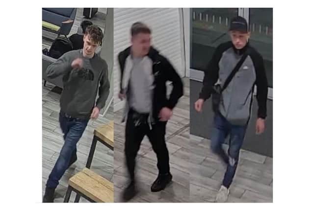 Police have reviewed CCTV and now want to speak to the men in these photos who may have information that could help with their enquiries.