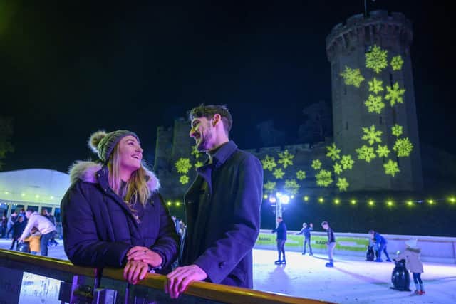 The ice rink will be returning to Warwick Castle. Photo by Warwick Castle