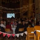 Over 100 guests got together to belatedly commemorate the 75th anniversary of VE Day at a dinner in St Mary’s Church, Warwick. Photo by Katie Jones - https://katiejonesartstudio.squarespace.com