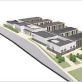 CGI of the front of the new Kenilworth School.