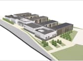 CGI of the front of the new Kenilworth School.
