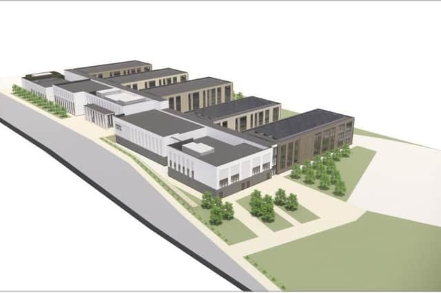 CGI of the front of the new Kenilworth School.