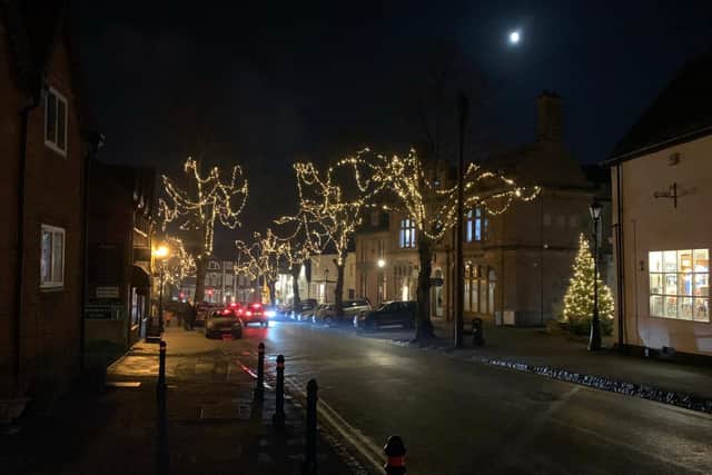 The festive lights in High Street, Kenilworth.