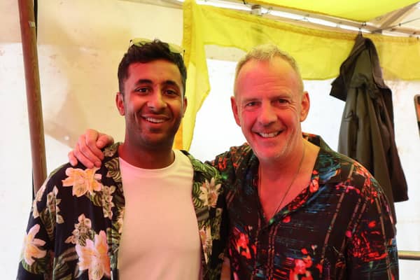 Kishan Bodalia with Fatboy Slim.