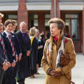 The Princess talks with James Barker, Head Master of Warwick School