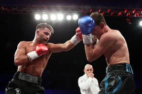 Danny Quartermaine on his way to victory against Dean Jones (Photo by Morgan Harlow/ Getty Images)