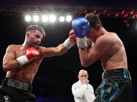 Danny Quartermaine on his way to victory against Dean Jones (Photo by Morgan Harlow/ Getty Images)