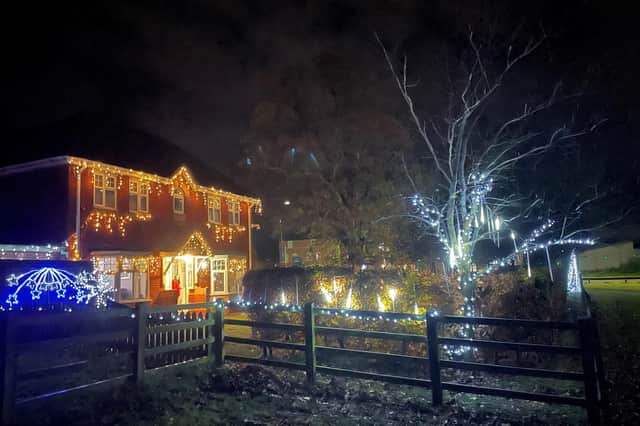 Mark Roberts and his family live in the Corner House off Harbury Lane have decorated their house every year with Christmas lights - and this year's switch-on takes place 6pm tomorrow.