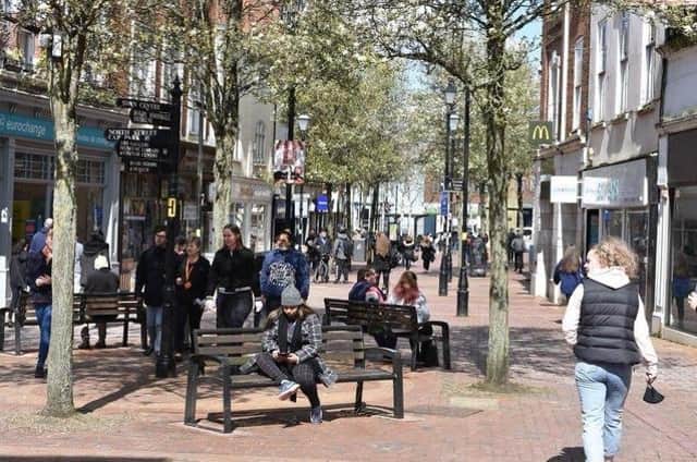 Rugby's town centre - file image.