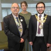 District Governor David Clayfield, Jayne Topham, Town Clerk, Cllr Richard Edgington, Warwick Mayor and Warwick Rotary Club President Paul Jaspal. Photo supplied