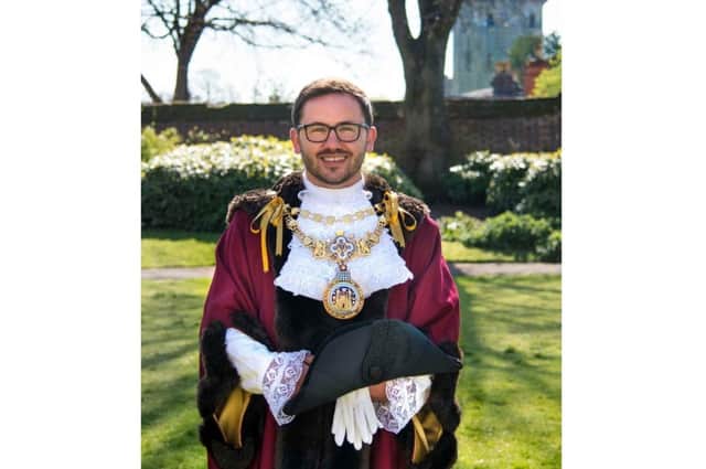Warwick mayor, Cllr Richard Edgington, is inviting residents and businesses to take part in the Christmas lights and window display competitions. Photo by Warwick Town Council