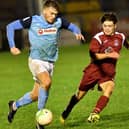 Luke English (pictured playing Long Buckby earlier this month) has now scored three goals in four games    PICTURE BY MARTIN PULLEY