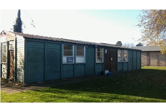 The scout hut, which is due to be replaced with the new centre. Photo supplied