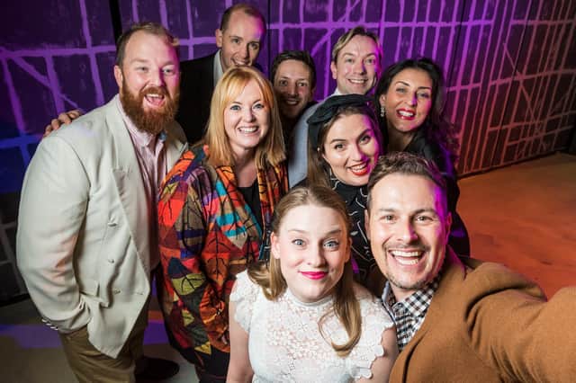 The cast of Company: ‘The whole cast is outstanding in the way they deliver not just the songs but the characters’ (Photo: Richard Smith Photography)