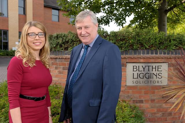Family lawyer Louise Hunt with David Lester, senior partner with Blythe Liggins.
