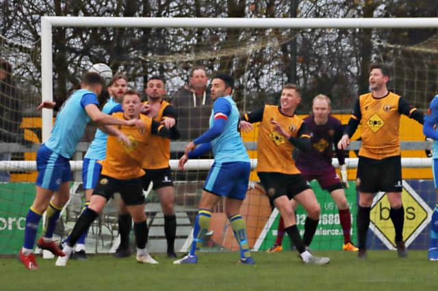 Brakes in defence in the FA Trophy second round game