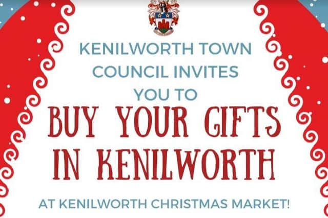 Kenilworth's Christmas Market will take place in the town centre on Saturday (December 11).
