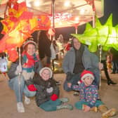 Dinosaur lanterns delighting spectators at the 2021 Leamington Lantern Parade.
