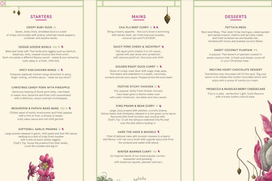 Giggling squid store menu