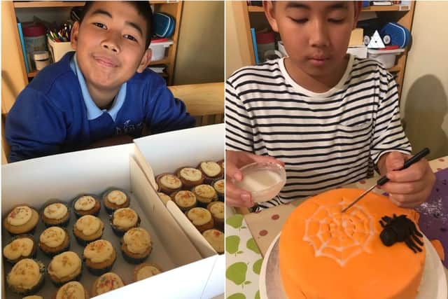 Rehan with some of his baked creations. Photo supplied