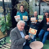 Back row (left to right): Ben Lambert, from the Slaughterhouse Players; Dave Jenner, The Coffee Tavern; Khriz Hawkes, The Tilted Wig; Tom Douglas, the Old Post Office. (Front) Chris Willsmore - founder of The Slaughterhouse Players. Photo supplied