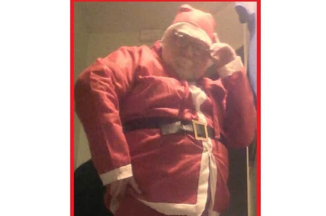 Nick Wade has been busking as Santa in Leamington and Warwick to help make people smile this Christmas. Photo supplied