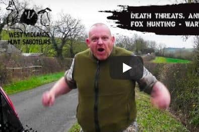 A man makes death threats to members of the anti-hunt campaigners. Warwickshire Hunt said he is not associated to the hunt in any way.